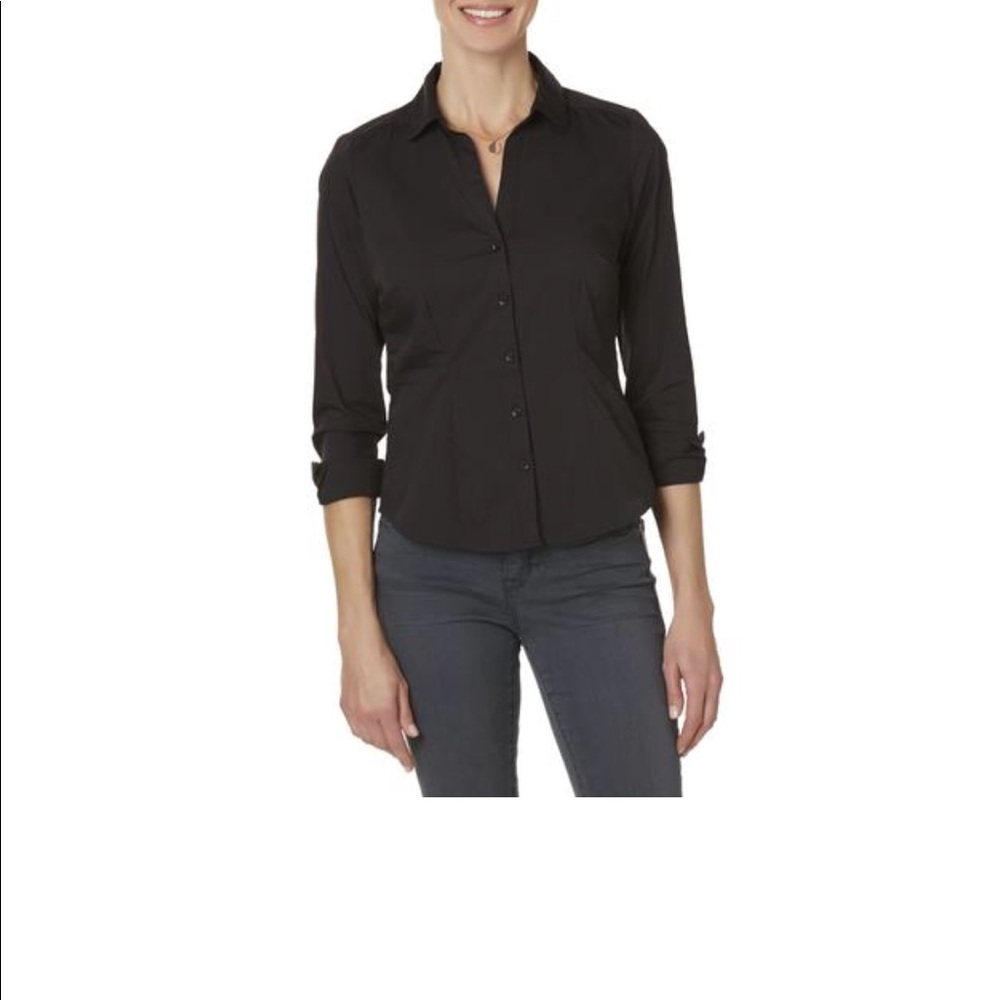 Women’s Black Button Down Shirt